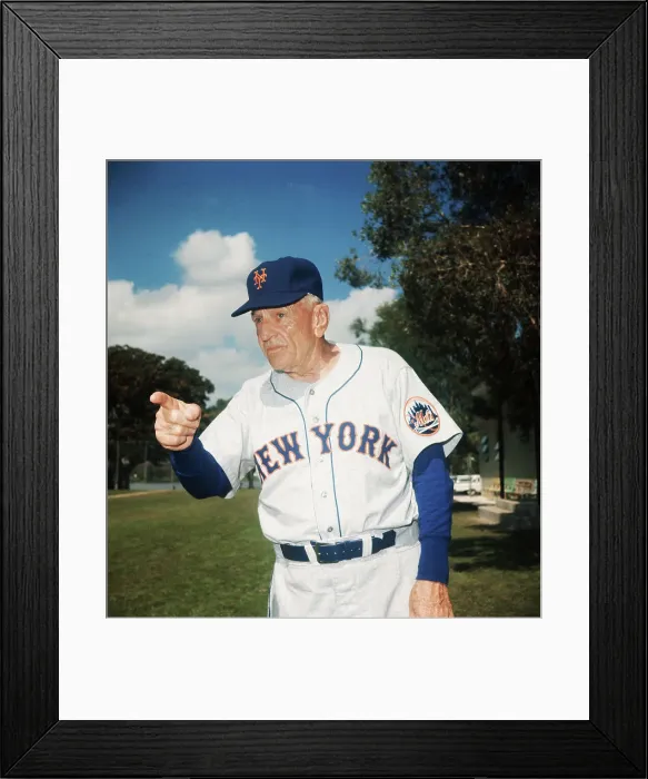 Framed Print : Mets Skipper Casey Stengel Pointing at Spring Training Framed Print : Mets Skipper Casey Stengel Pointing at Spring Training