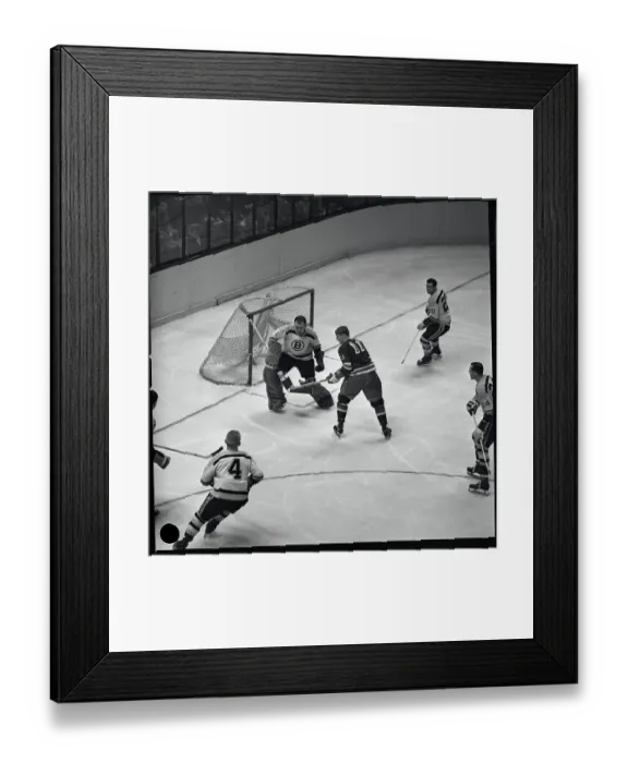 Framed Print : Vic Hadfield and Bruce Gamble in Hockey Action Framed Print : Vic Hadfield and Bruce Gamble in Hockey Action