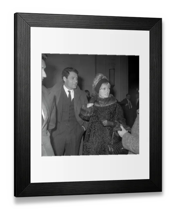 Framed Print : Brigitte Bardot with Christian Marquand