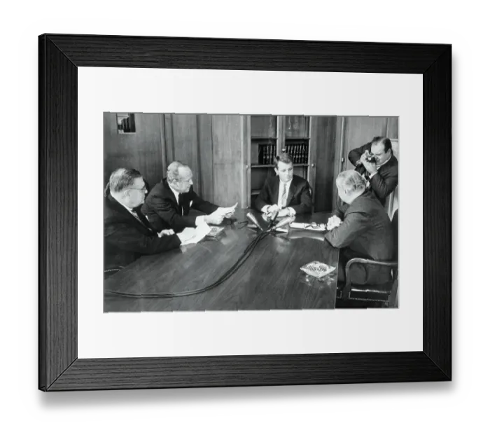 Framed Print : Robert Kennedy Being Interviewed Framed Print : Robert Kennedy Being Interviewed