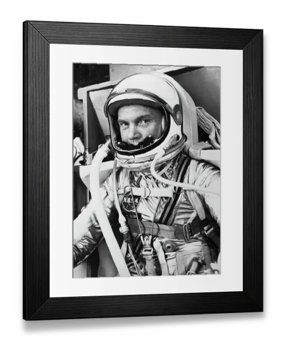 Framed Print : John Glenn in a Spacesuit Before Takeoff Framed Print : John Glenn in a Spacesuit Before Takeoff