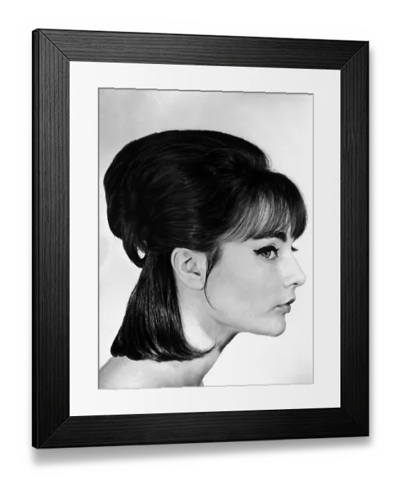 Framed Print : Model With Little Cleopatra Hairstyle