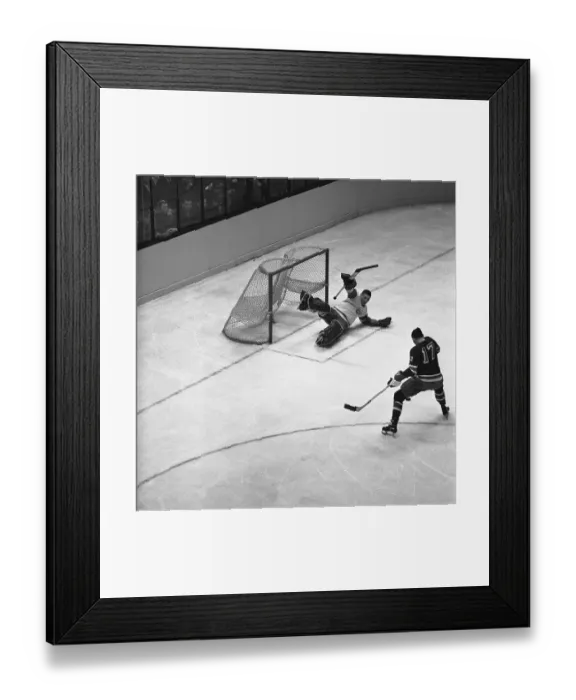 Framed Print : Terry Sawchuk in Hockey Action Framed Print : Terry Sawchuk in Hockey Action