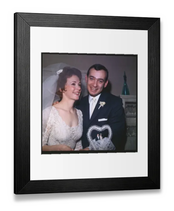 Framed Print : Wedding Portrait of Piper Laurie and Joseph Morgenstern
