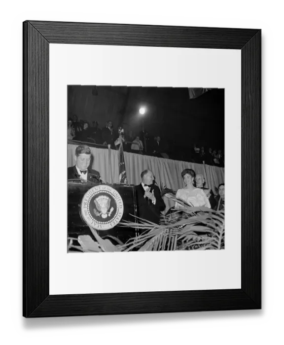 Framed Print : President Kennedy Giving a Speech Framed Print : President Kennedy Giving a Speech