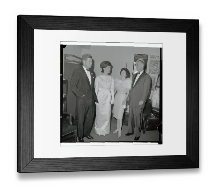 Framed Print : John F. Kennedy and Lyndon B. Johnson Posing with Their Wives Framed Print : John F. Kennedy and Lyndon B. Johnson Posing with Their Wives