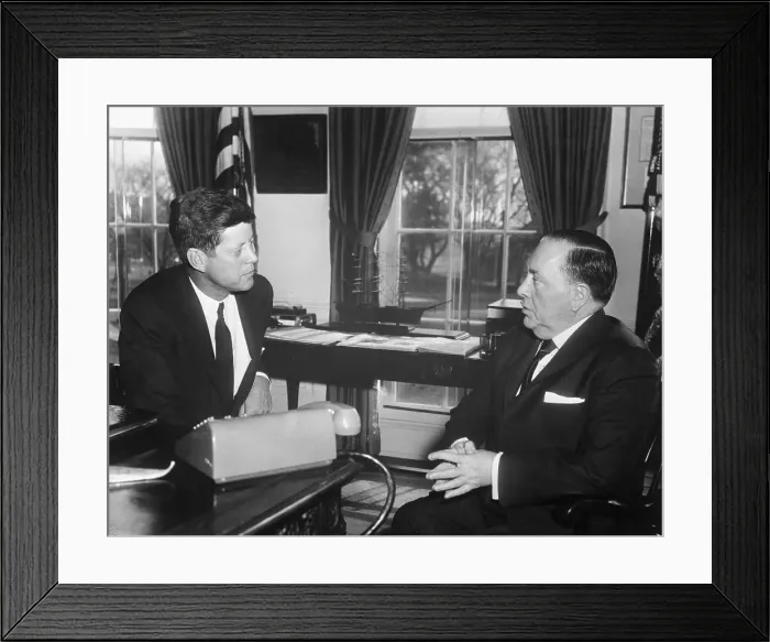 Framed Print : Mayor Daley and President Kennedy Framed Print : Mayor Daley and President Kennedy