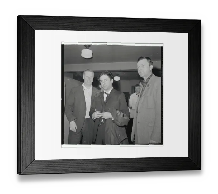 Framed Print : Francois Scaglia Being Escorted by Police Detective Framed Print : Francois Scaglia Being Escorted by Police Detective