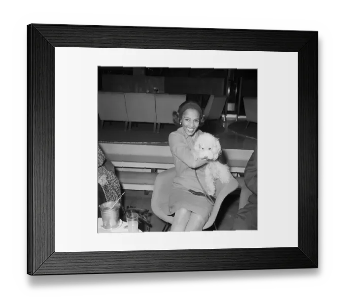 Framed Print : Dorothy Dandridge With Dog Framed Print : Dorothy Dandridge With Dog