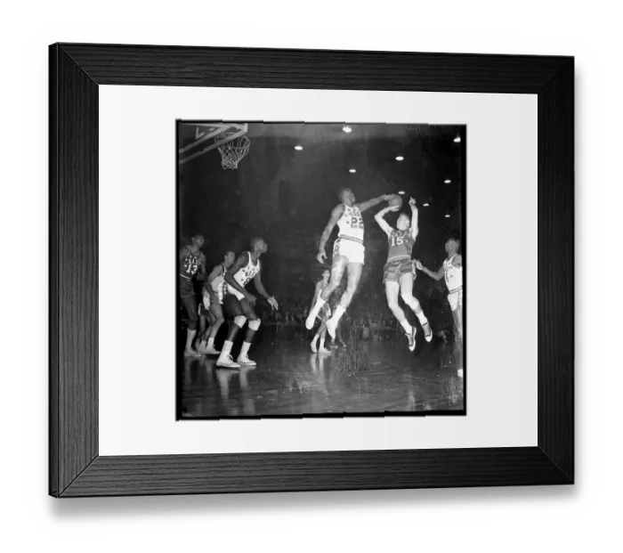 Framed Print : Elgin Baylor Trying to Block Heinson Shot Framed Print : Elgin Baylor Trying to Block Heinson Shot