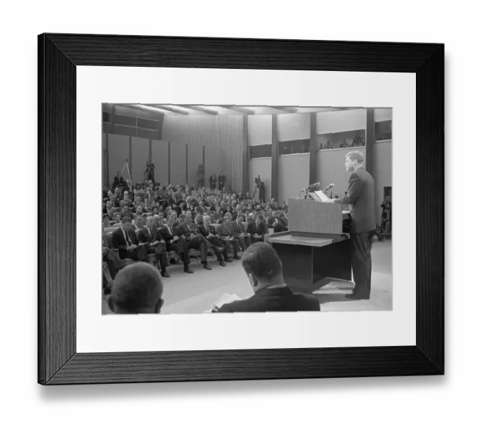 Framed Print : President John F. Kennedy Discussing Steel Strike Framed Print : President John F. Kennedy Discussing Steel Strike
