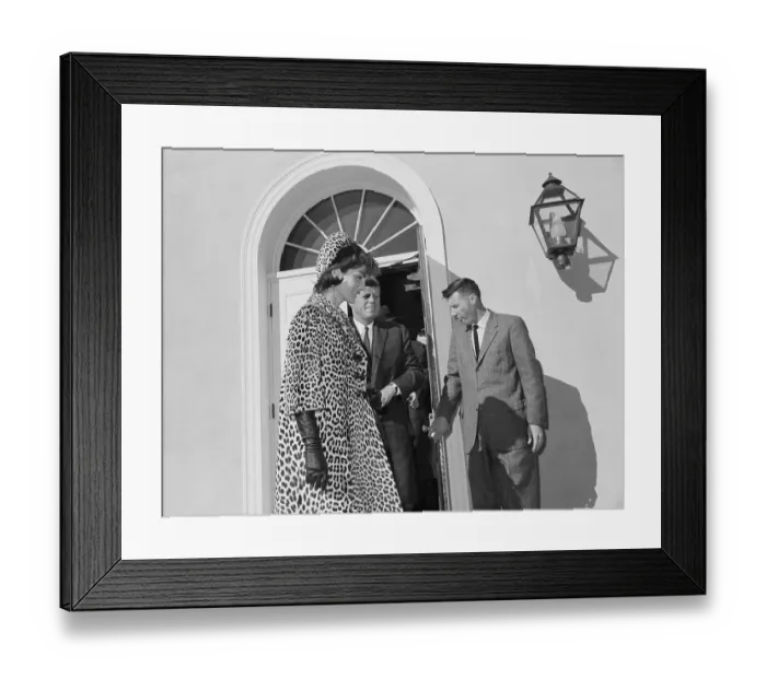 Framed Print : President and Mrs. Kennedy Leaving Community Center Framed Print : President and Mrs. Kennedy Leaving Community Center