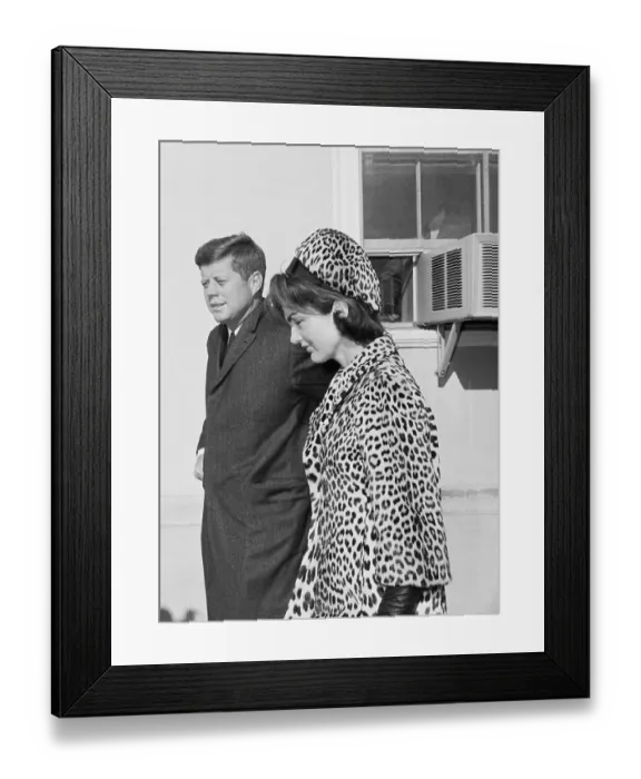 Framed Print : President and Mrs. Kennedy Leaving Community Center Framed Print : President and Mrs. Kennedy Leaving Community Center