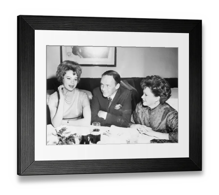 Framed Print : Frank Sinatra with Juliet Prowse and Judy Garland Framed Print : Frank Sinatra with Juliet Prowse and Judy Garland