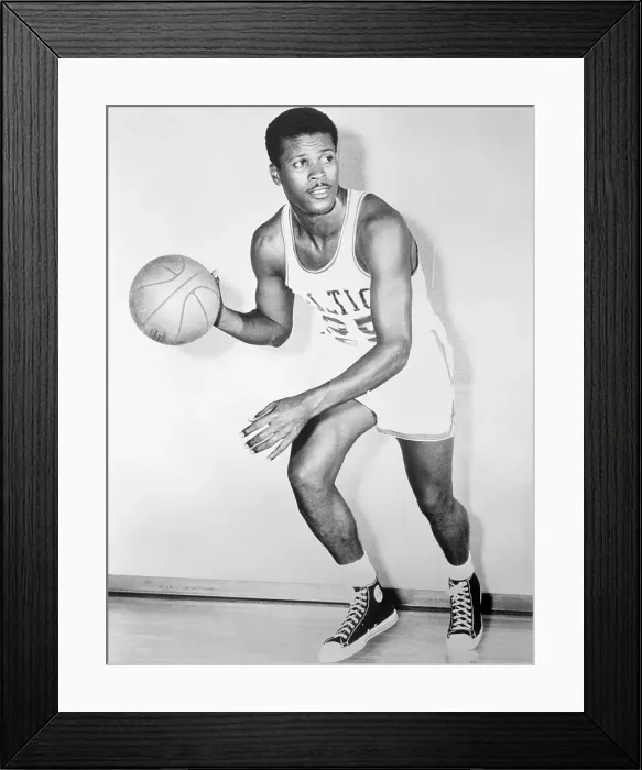 Framed Print : K.C. Jones Dribbling Basketball Framed Print : K.C. Jones Dribbling Basketball
