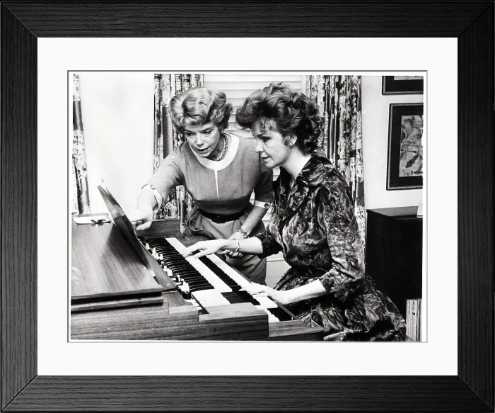 Framed Print : Geraldine Page Learns the Organ