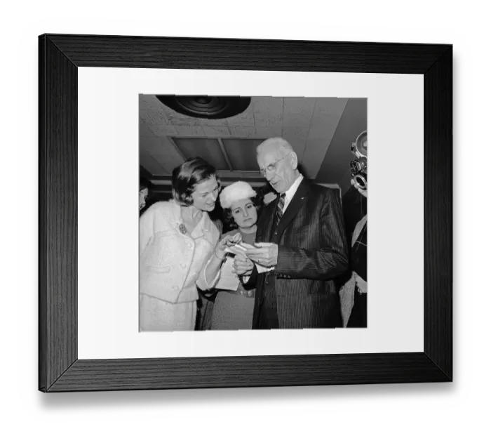 Framed Print : John McCormack Reading Invitation with Helen Thomas and Dorese Bell