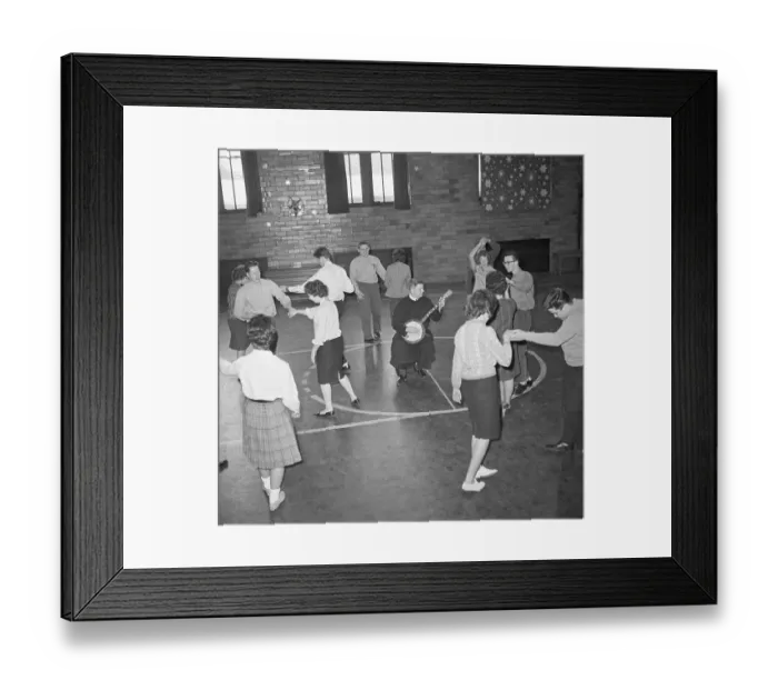 Framed Print : Priest Playing the Banjo at Student Dance