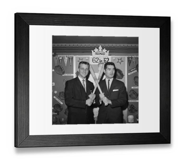 Framed Print : Roger Maris Posing W / Japanese Player