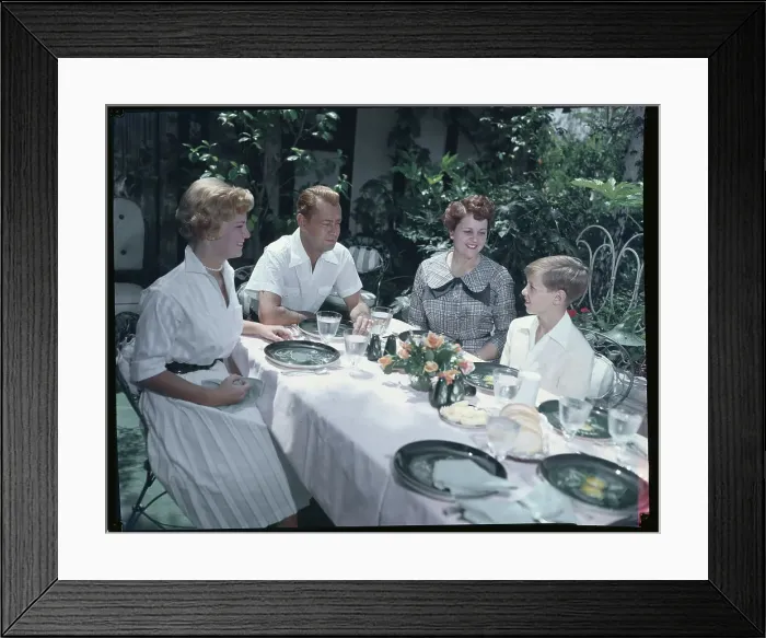Framed Print : Alan Ladd at Home with His Family Framed Print : Alan Ladd at Home with His Family