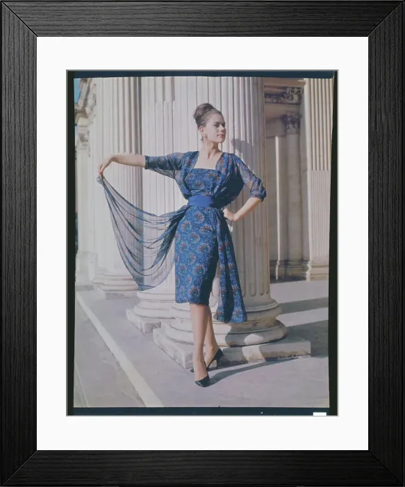 Framed Print : Model Posing in Cocktail Dress Framed Print : Model Posing in Cocktail Dress
