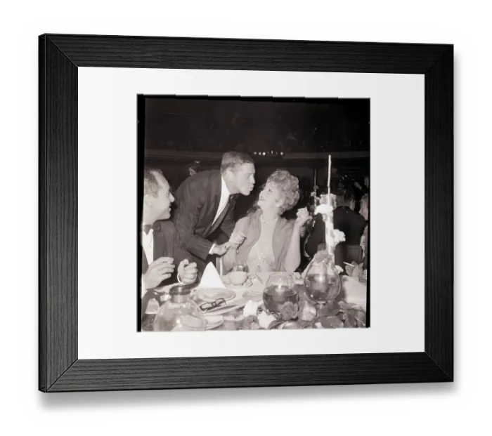 Framed Print : Milton Berle Kissing Lucille Ball