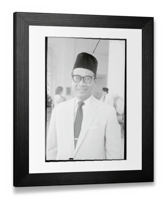 Framed Print : Portrait of Foreign Minister Subandrio Framed Print : Portrait of Foreign Minister Subandrio