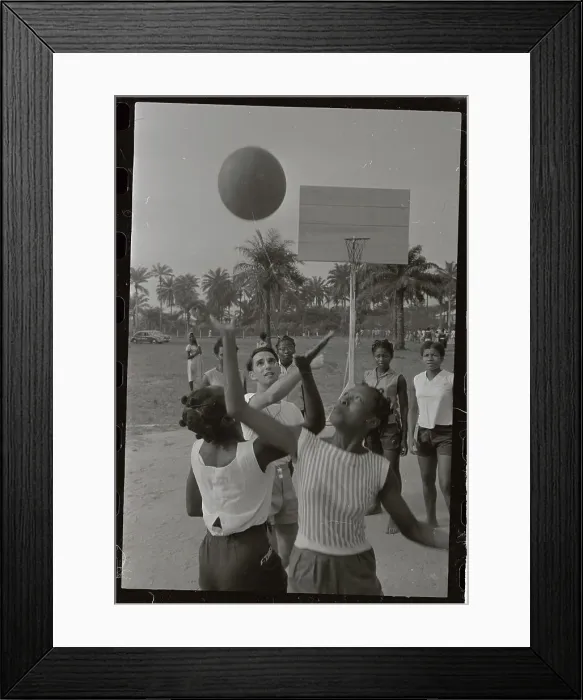 Framed Print : Sherman Rosenberg Playing Basketball Game Framed Print : Sherman Rosenberg Playing Basketball Game