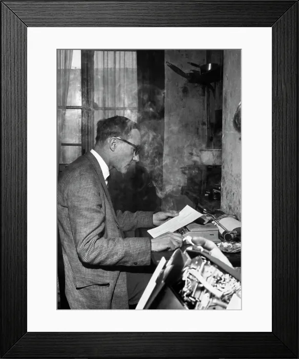 Framed Print : William S. Burroughs At Typewriter Framed Print : William S. Burroughs At Typewriter