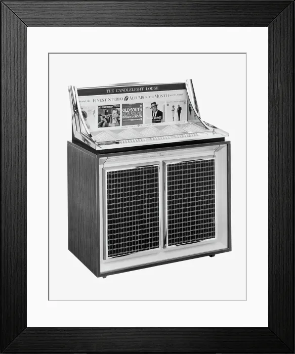 Framed Print : Jukebox with Album Covers Framed Print : Jukebox with Album Covers