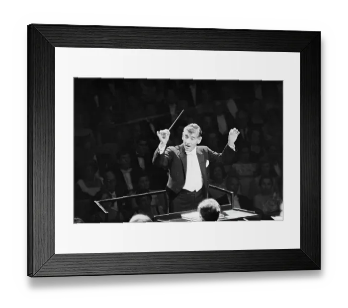 Framed Print : Leonard Bernstein Conducting Framed Print : Leonard Bernstein Conducting