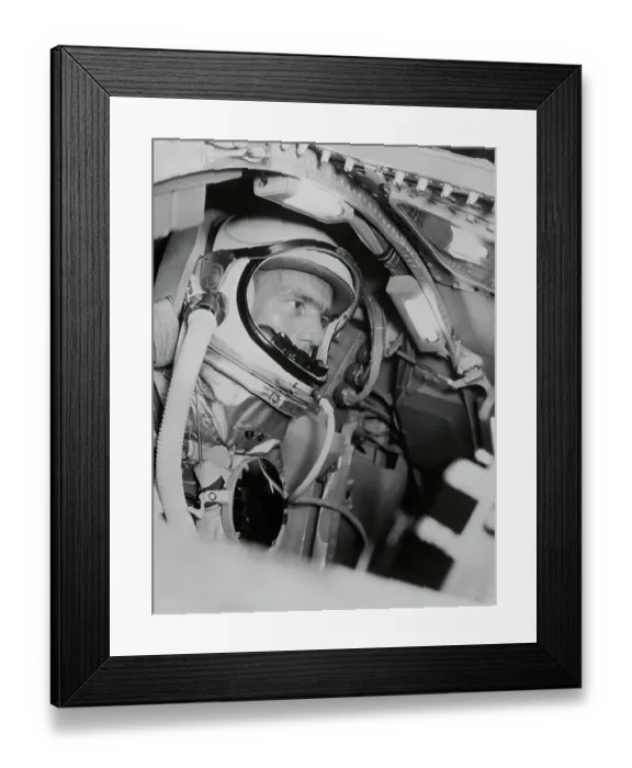 Framed Print : Scott Carpenter Training in Capsule Framed Print : Scott Carpenter Training in Capsule