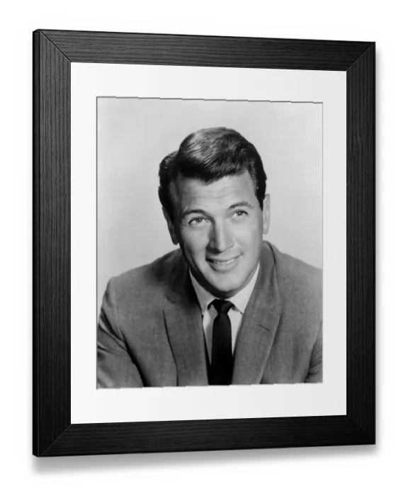Framed Print : Rock Hudson Wearing Suit and Tie Framed Print : Rock Hudson Wearing Suit and Tie