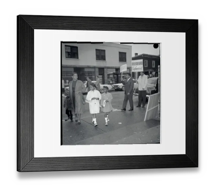 Framed Print : Picketers at Lincoln Elementary School Framed Print : Picketers at Lincoln Elementary School