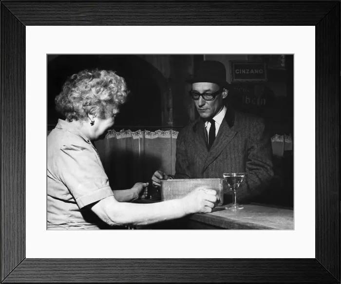 Framed Print : William S. Burroughs at a Bar Framed Print : William S. Burroughs at a Bar