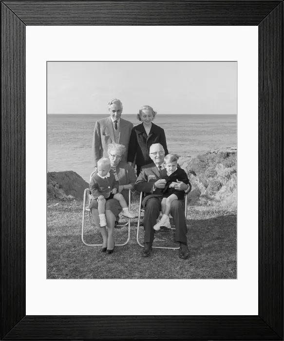 Framed Print : President Truman and First Lady Bess Vacationing in Bermuda with Family