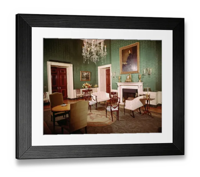 Framed Print : Green Room in the White House Framed Print : Green Room in the White House