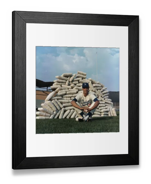 Framed Print : Baseball Player Maury Wills Framed Print : Baseball Player Maury Wills