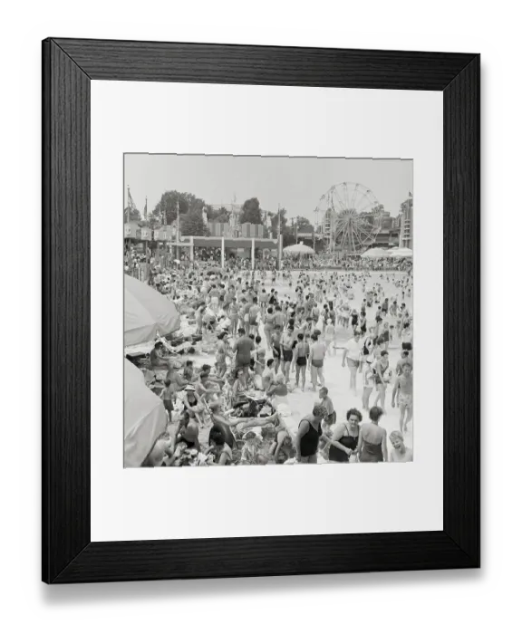 Framed Print : Busy Palisades Amusement Park Site Framed Print : Busy Palisades Amusement Park Site