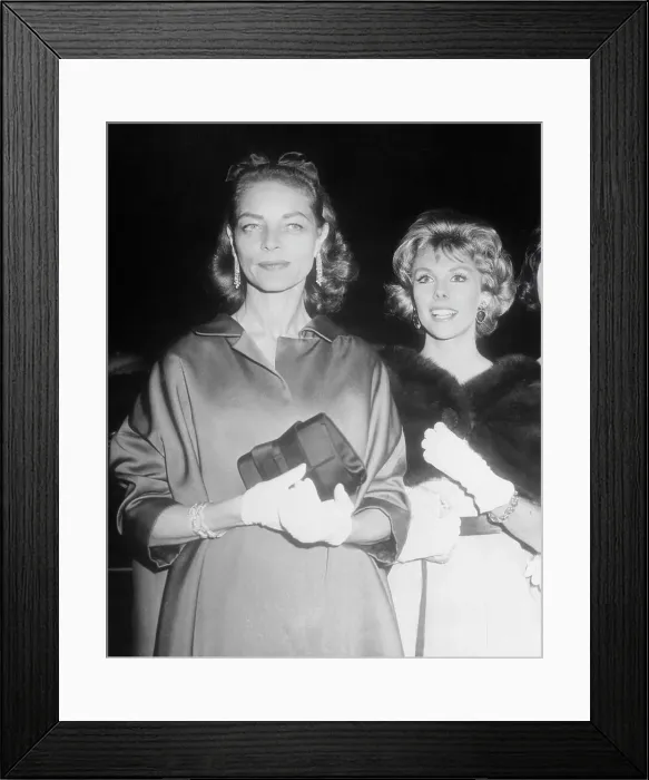 Framed Print : Lauren Bacall with Betsy von Furstenberg