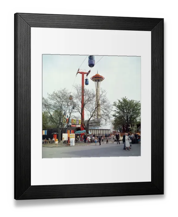 Framed Print : Sky Ride Passing over World's Fair Framed Print : Sky Ride Passing over World's Fair