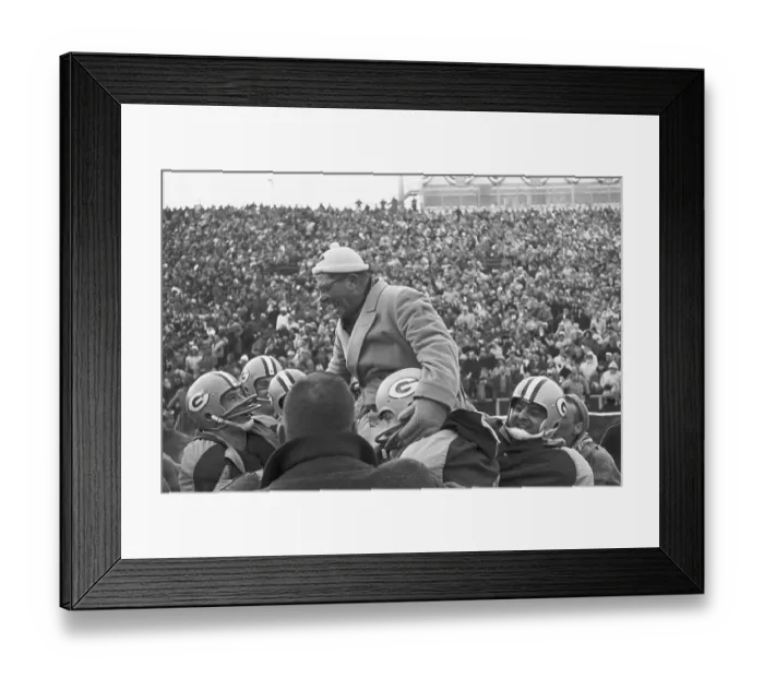 Framed Print : Vince Lombardi and Players Celebrating Victory Framed Print : Vince Lombardi and Players Celebrating Victory