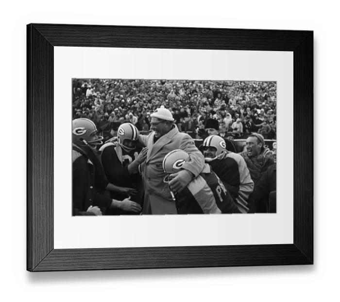 Framed Print : Vince Lombardi and Players Celebrating Victory Framed Print : Vince Lombardi and Players Celebrating Victory