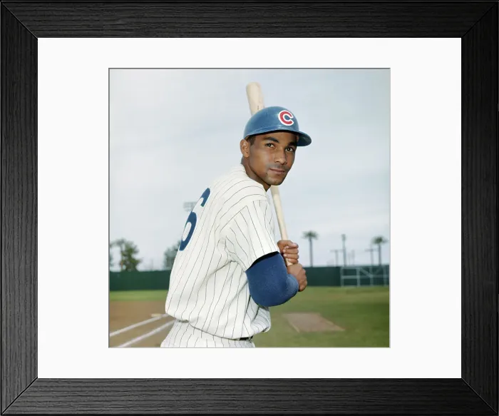 Framed Print : Billy Williams Holding Baseball Bat Framed Print : Billy Williams Holding Baseball Bat