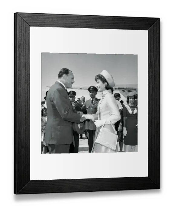 Framed Print : Jacqueline Kennedy Greets Pakistani President Framed Print : Jacqueline Kennedy Greets Pakistani President
