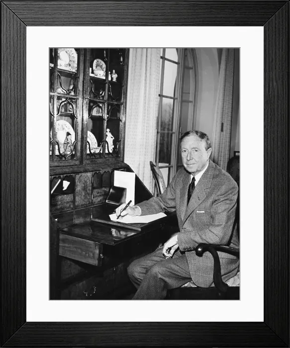 Framed Print : Archibald Joseph Cronin Writing Framed Print : Archibald Joseph Cronin Writing