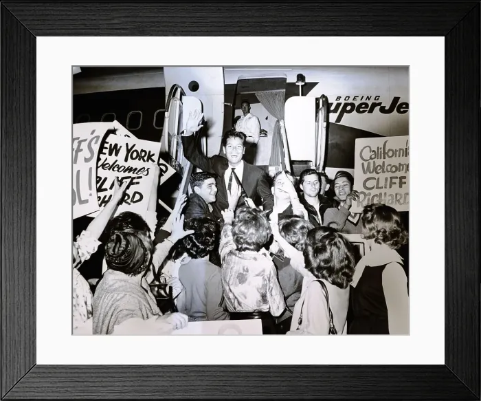 Framed Print : Fans Greeting Cliff Richard Framed Print : Fans Greeting Cliff Richard