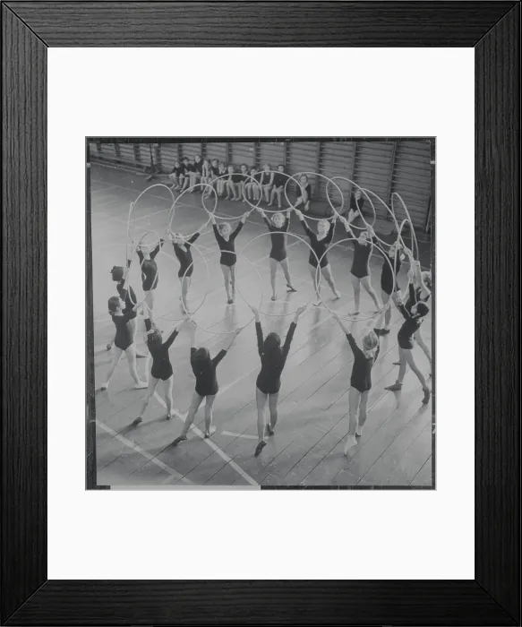 Framed Print : Students Performing Gymnastics Framed Print : Students Performing Gymnastics