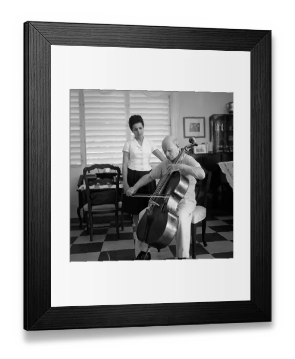 Framed Print : Pablo Casals with His Wife Marta Framed Print : Pablo Casals with His Wife Marta