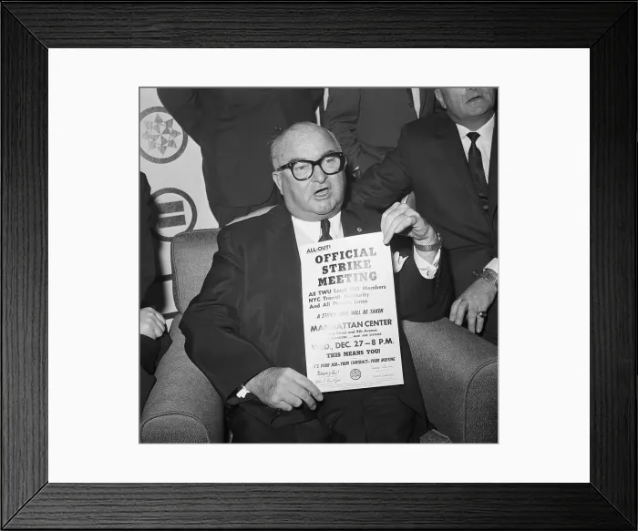 Framed Print : Michael Quill Holding Strike Sign Framed Print : Michael Quill Holding Strike Sign